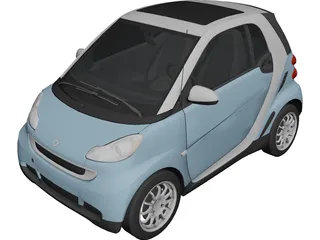 Smart ForTwo [W451] (2011) 3D Model preview