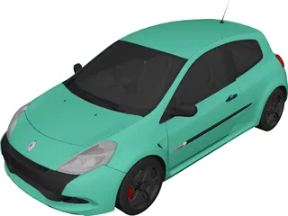 Renault Clio RS 200 Cup (2010) 3D Model preview