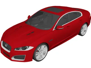 Jaguar XFR (2012) 3D Model preview