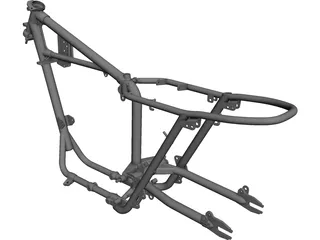 Motorbike Frame 3D Model preview