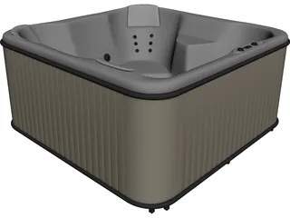 Jacuzzi Bathtub 3D Model preview