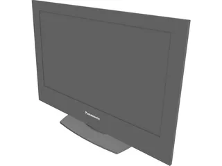 Panasonic Flat TV 3D Model preview
