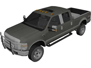 Ford F-250 XLT Short Box (2010) 3D Model preview