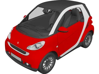 Smart ForTwo (2011) 3D Model preview