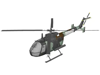 MBB Bo 105 3D Model preview