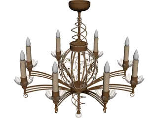 Chandlier 3D Model preview
