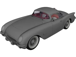 Chevrolet Corvette (1954) 3D Model preview