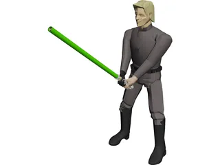 Star Wars Luke SkyWalker Jedi 3D Model preview
