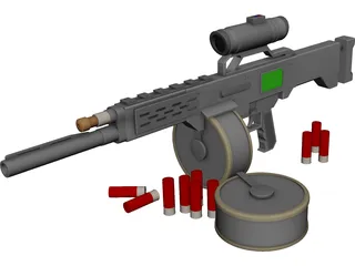USAS12 3D Model preview