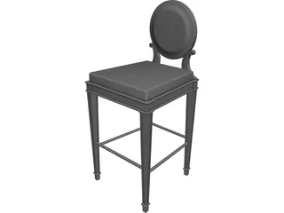 Barstool 3D Model preview