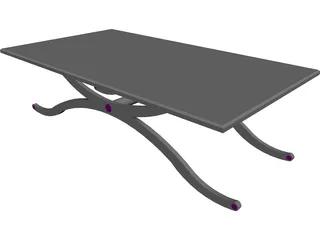 Cocktail Table 3D Model preview