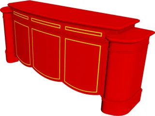 Pop Up TV Cabinet 3D Model preview