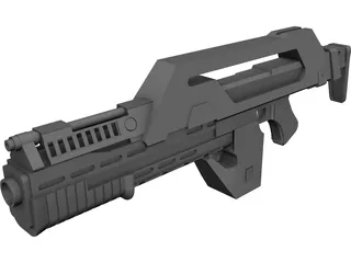 Machine Gun 3D Model preview