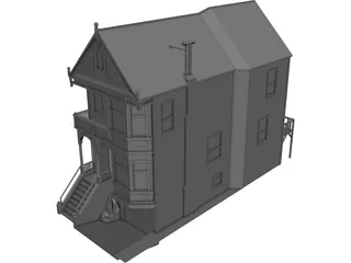 House Urban Victorian 3D Model preview