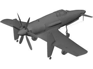 Kyushu J7W Shinden 3D Model preview