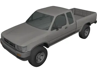 Toyota HiLux UTE 3D Model preview