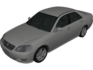Toyota Mark II (2000) 3D Model preview
