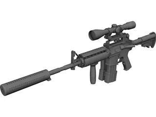 M4A1 Carbine 3D Model preview