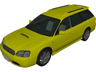 Subaru Legacy Wagon (2001) 3D Model preview
