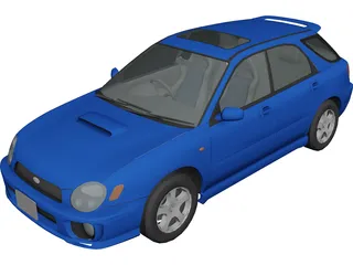 Subaru Impreza WRX Sport Wagon 3D Model preview