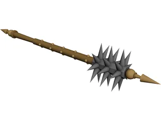 Spiked Mace 3D Model preview