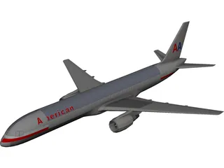 Boeing 757-200 3D Model preview