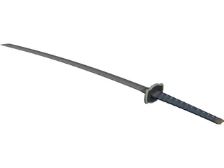 Long Katana Sword 3D Model preview