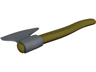 Medieval Axe Handle 3D Model preview