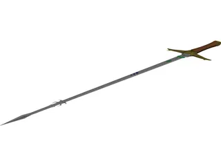 Medieval Thin Sword 3D Model preview