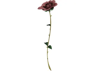 Red Rose 3D Model preview