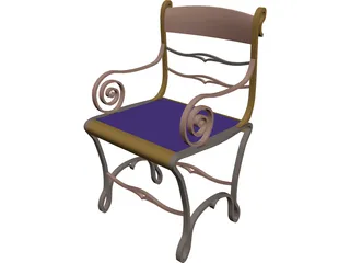Porch Chair 3D Model preview