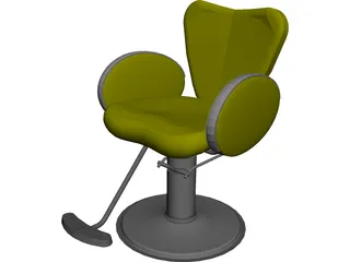 Salon Styling Chair 3D Model preview