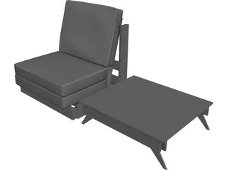 Sofa Outdoor 3D Model preview