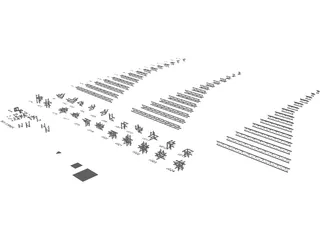 Prolyte H30D Triangulair Aluminium Truss Structure Collection 3D Model preview