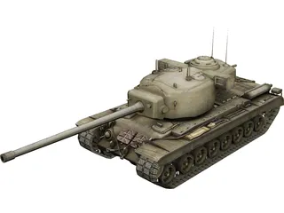 US T29 Tank 3D Model preview