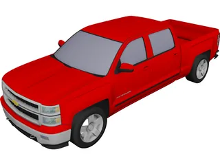 Chevrolet Silverado Crew Cab (2014) 3D Model preview