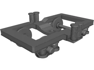 Railroad Bogie 3D Model preview