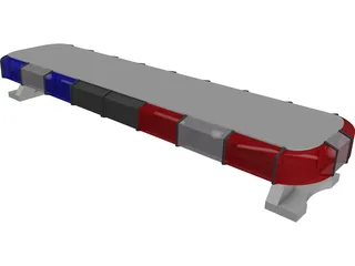 Whelen Edge Police Lightbar 3D Model preview