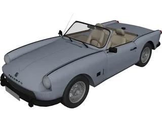 Triumph Spitfire Mk2 (1965) 3D Model preview