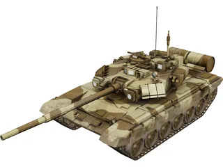 T-90A Tank 3D Model preview