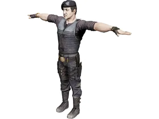 Sylvester Stallone 3D Model preview