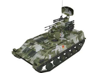 PGZ-95 AA Iron Dove Modern Chinese 3D Model preview