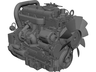 Perkins 1104d 3D Model preview