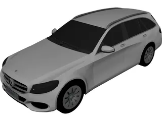Mercedes-Benz C-Class Estate (2014) 3D Model preview