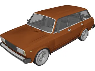 VAZ Lada 2104 3D Model preview