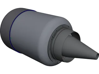 KJ-66 Jet engine 3D Model preview
