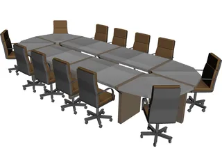 Conference Table 3D Model preview