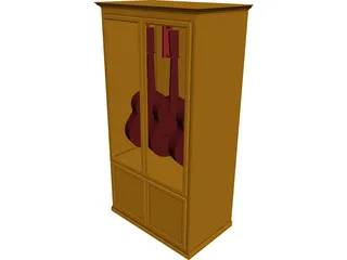 Guitar Cabinet 3D Model preview