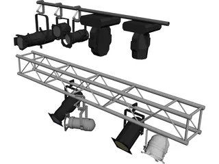 Stage Lights 3D Model preview