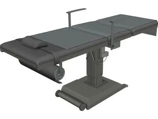 Hospital Bed 3D Model preview